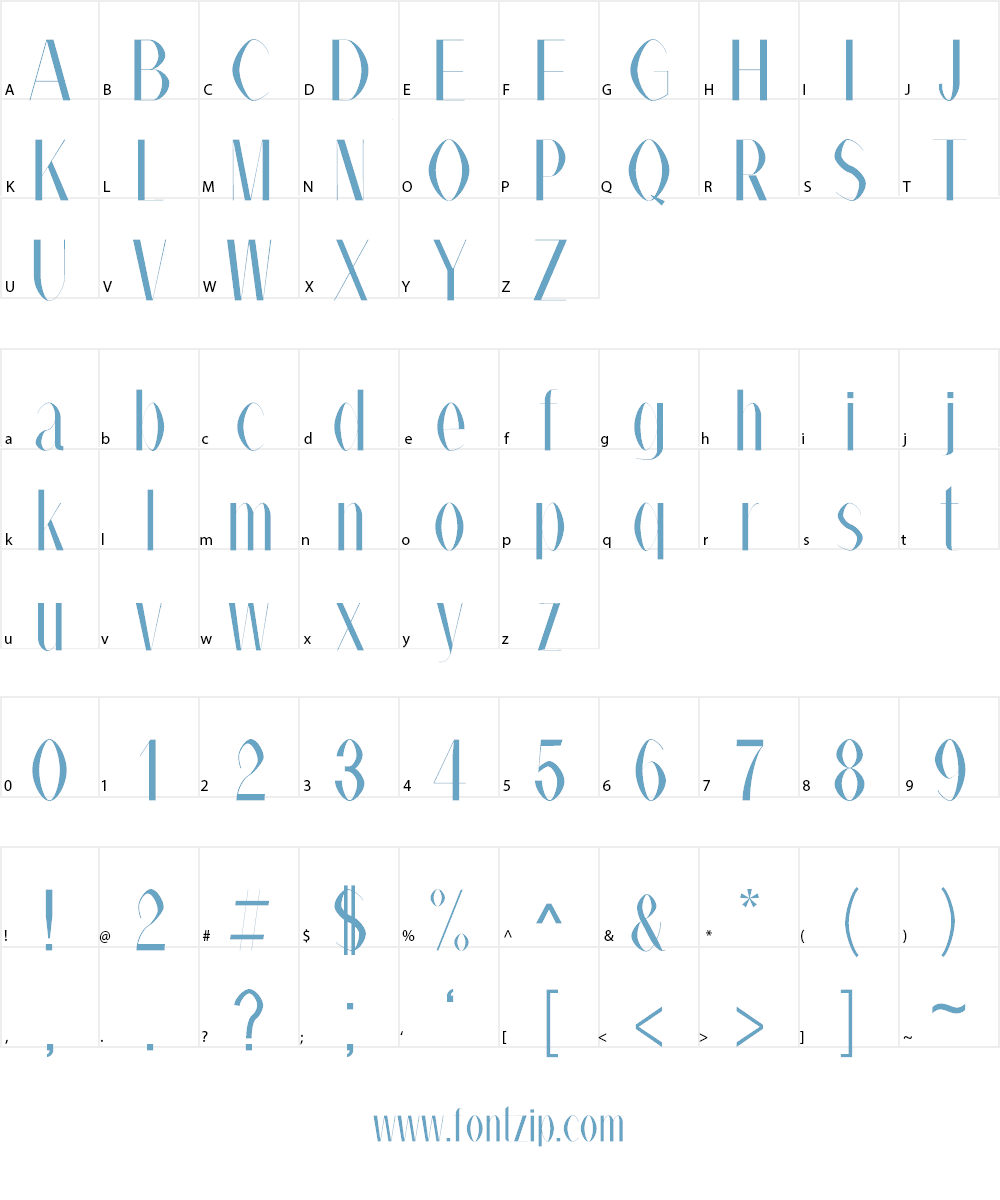 Alex Regular Font Character